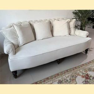Premium White Cushion-Back Sofa – Comfortable & Affordable