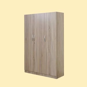 Decasta 3-Door Wooden Wardrobe in Abu Dhabi | Smart Bedroom Storage