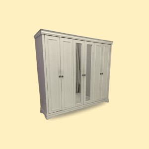 6 Door Wardrobe with Mirror Panels – Spacious & Stylish Storage Solution