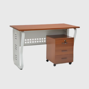 Modern Cherry & White Office Desk