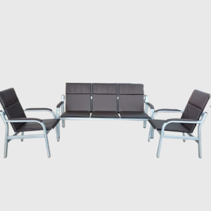 Black and Brown Sofa Set (3+1+1) – Durable & Stylish Seating
